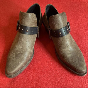 VERACRUZ Sz 39 Western Style Stacked Heel Made in  Spain Bohemian Ankle Boots